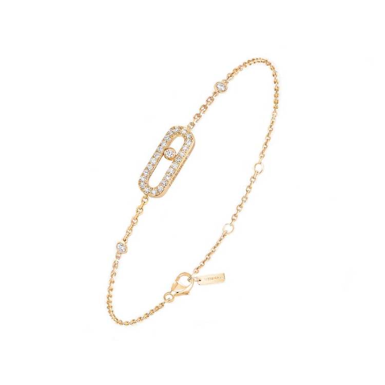 Messika Move Uno Pave 18ct Yellow Gold 0.20ct Diamond Bracelet - Gold