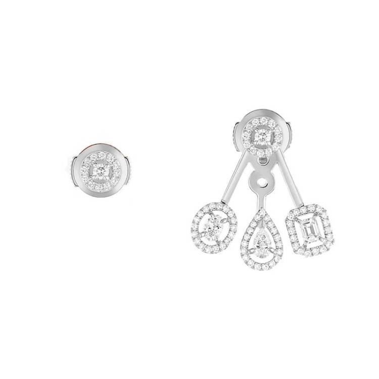 Messika My Twin 18ct White Gold Diamond Trio Earrings