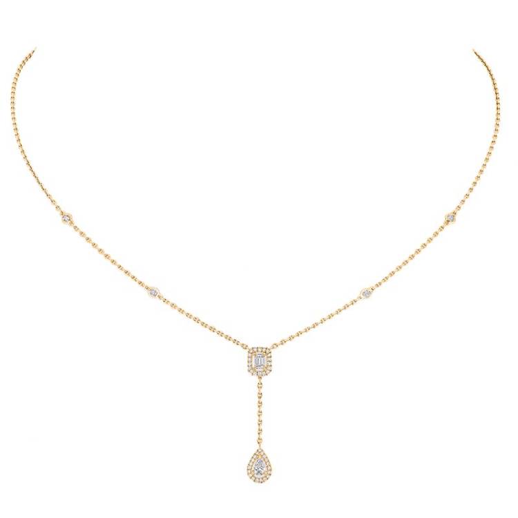 Messika My Twin 18ct Yellow Gold 0.35ct Diamond Tie Necklace - Gold