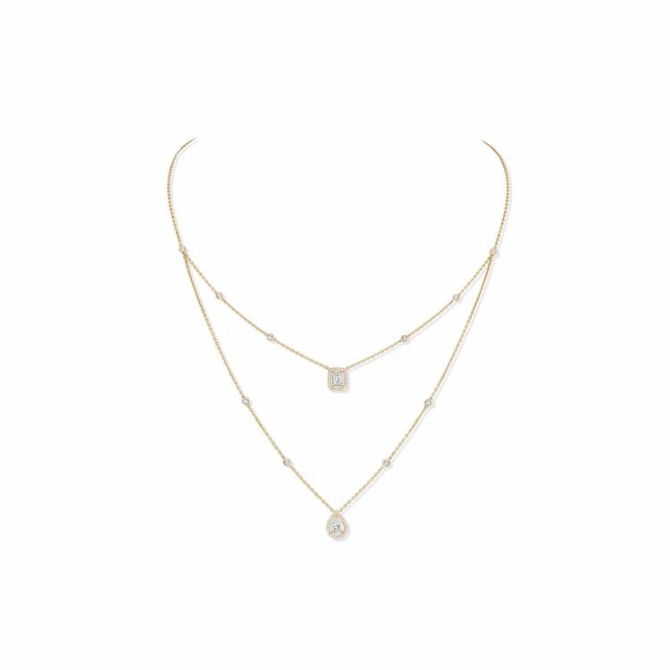 Messika My Twin 18ct Yellow Gold 1.24ct Diamond Two Row Necklace