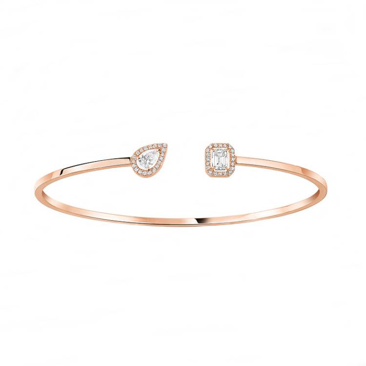 Messika My Twin Toi & Moi 18ct Rose Gold 0.40ct Diamond Bangle - M (15.5-16cm)