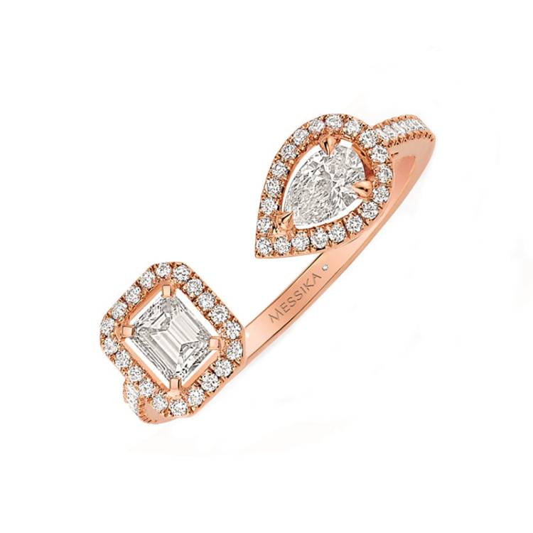 Messika My Twin Toi & Moi 18ct Rose Gold 0.45ct Diamond Ring - N
