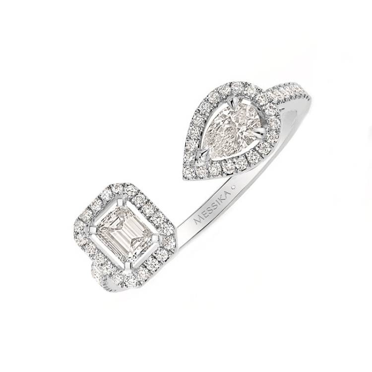 Messika My Twin Toi & Moi 18ct White Gold 0.45ct Diamond Ring - P