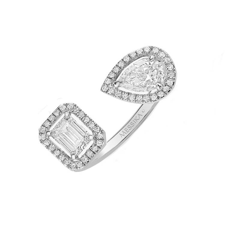 Messika My Twin Toi & Moi 18ct White Gold 0.70ct Diamond Ring - Q