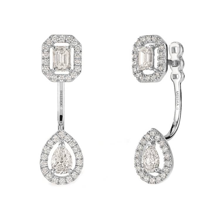Messika My Twin Toi & Moi 18ct White Gold 0.90ct Diamond Earrings - Gold