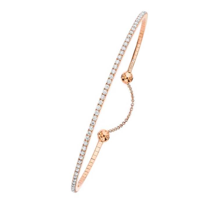 Messika Skinny Classic 18ct Rose Gold 0.80ct Diamond Bangle - M (16-17 cm)