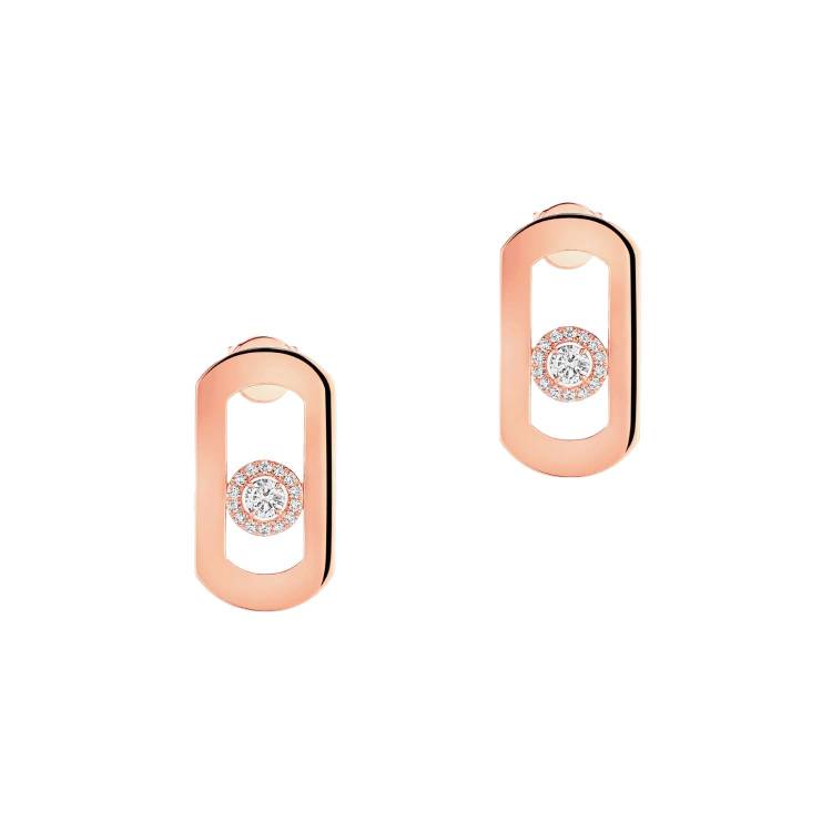 Messika So Move 18ct Rose Gold 0.23ct Diamond Stud Earrings