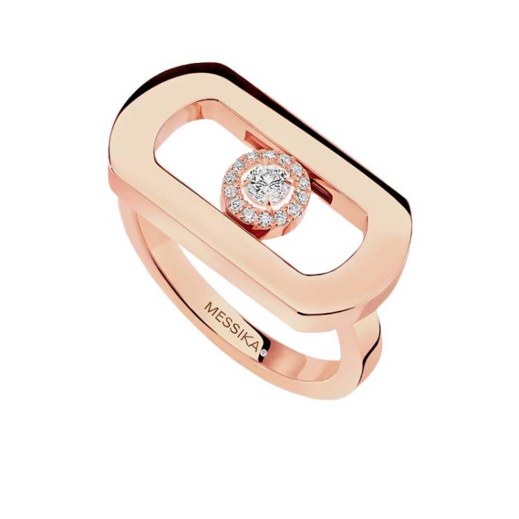 Messika So Move 18ct Rose Gold Diamond Ring - L