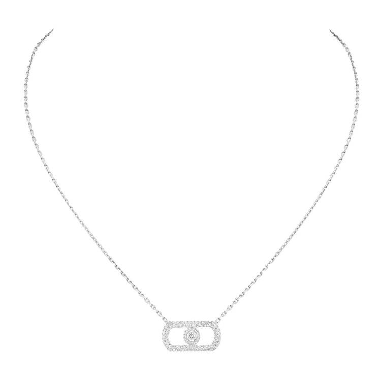 Messika So Move 18ct White Gold 0.67ct Diamond Pave Necklace