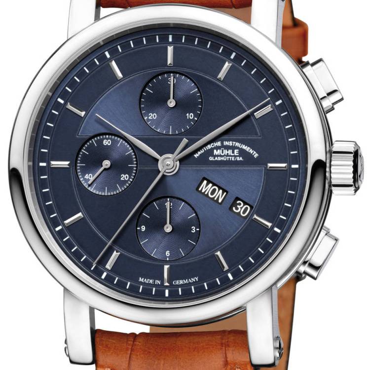 Muhle Glashutte Watch Teutonia II Chronograph - Blue