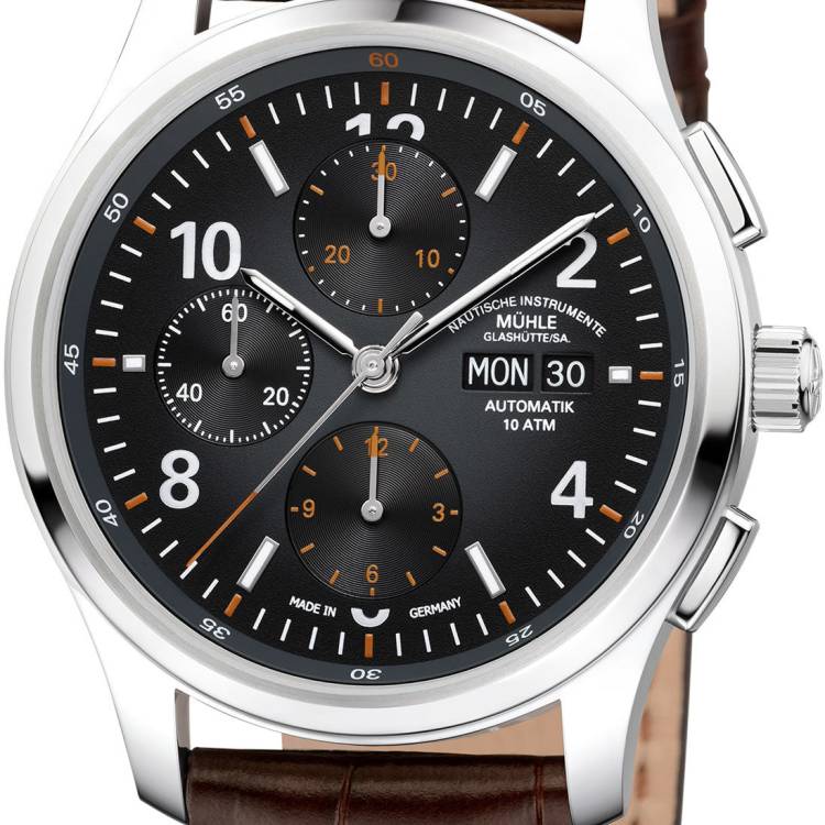 Muhle Glashutte Watch Lunova Chronograph - Black