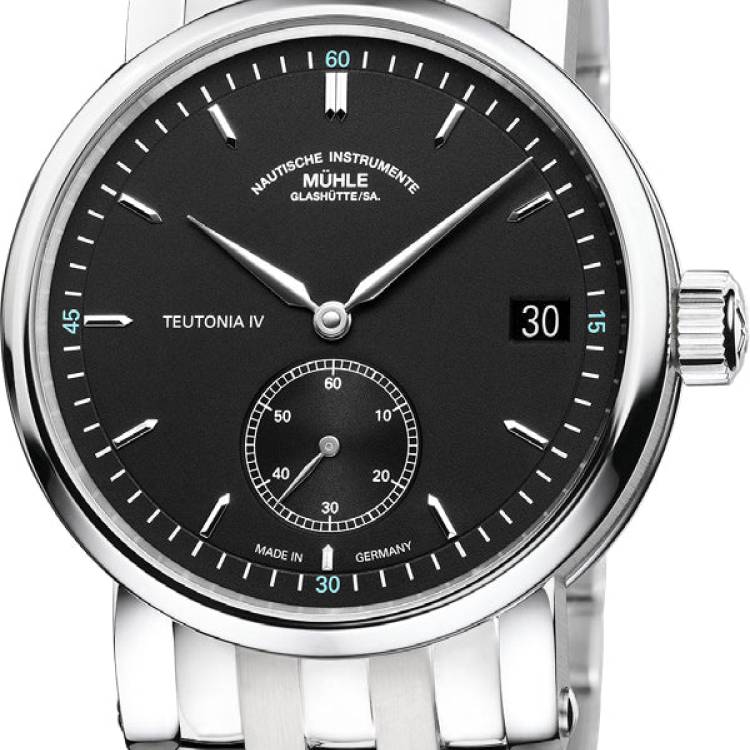 Muhle Glashutte Watch Teutonia IV Small Second Bracelet - Black