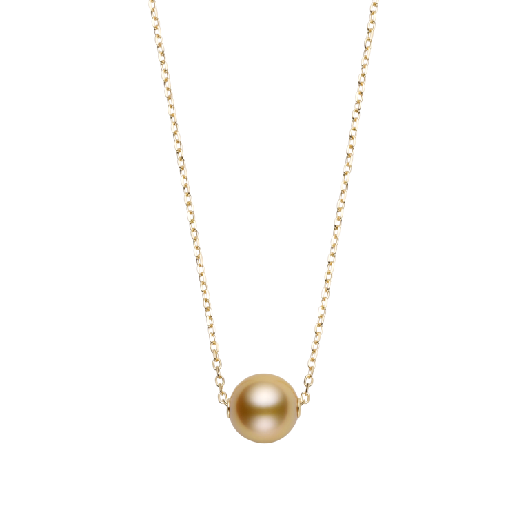 Mikimoto 18ct White Gold 10-11mm Gold South Sea Pearl Necklace