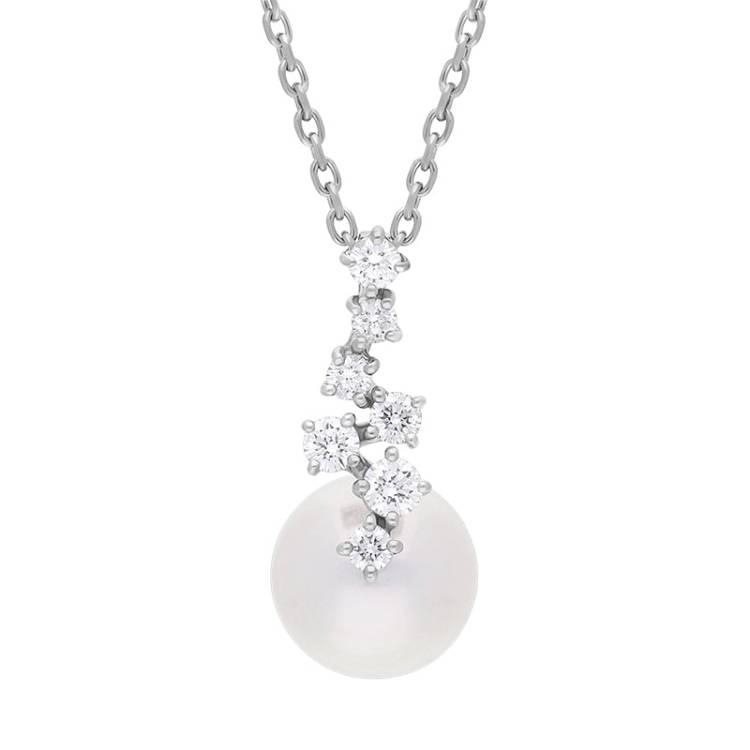Mikimoto Starry Night 18ct White Gold Akoya Pearl Diamond
