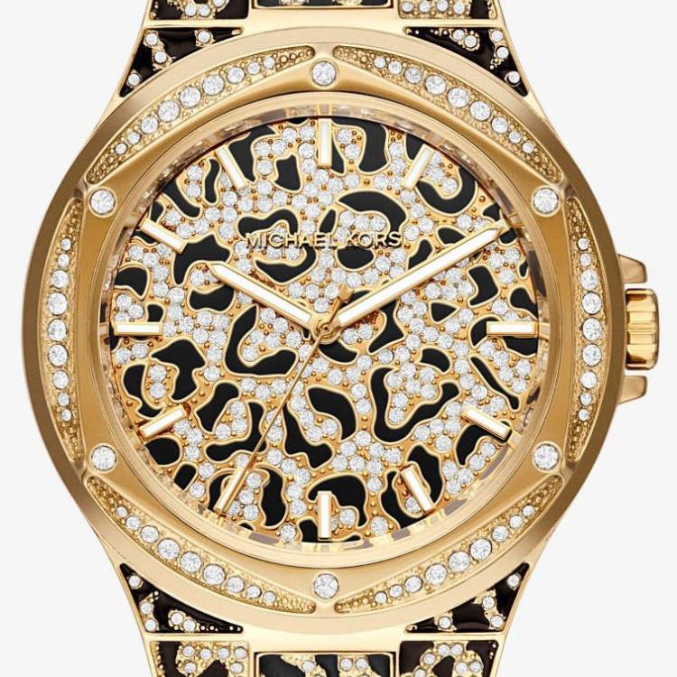Michael Kors Watch Lennox Animal Pave Oversized Ladies