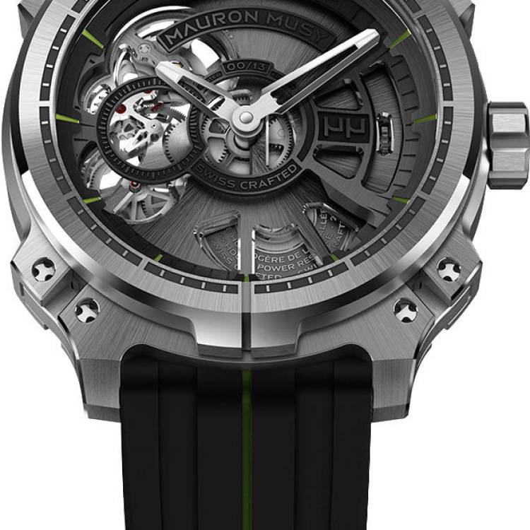 Mauron Musy Watch MU05 Skeleton Armor Limited Edition - Black