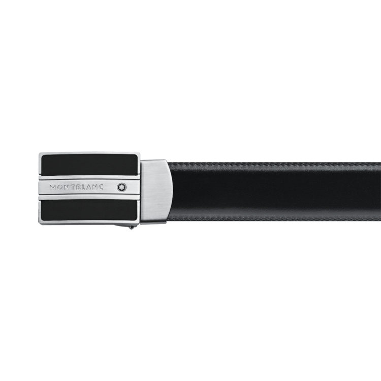 Montblanc Belt 30mm Reversible Black/Brown Leather - Black