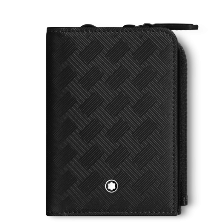 Montblanc Card Holder Extreme 3.0 3cc with Zipped Pocket Black D - Black
