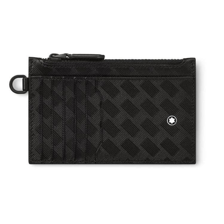 Montblanc Card Holder Extreme 3.0 with Zipped Pocket Black 8cc - Black