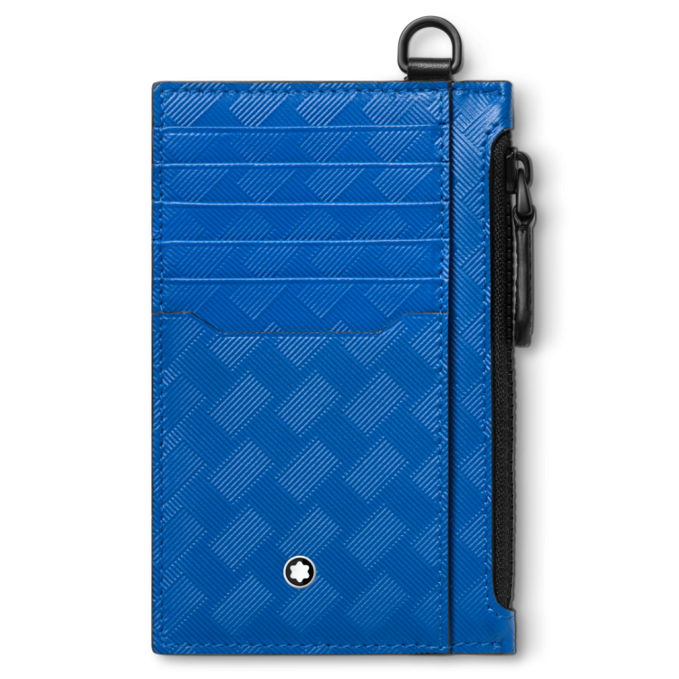 Montblanc Extreme 3.0 Card Holder 8cc with Zipped Pocket Blue D