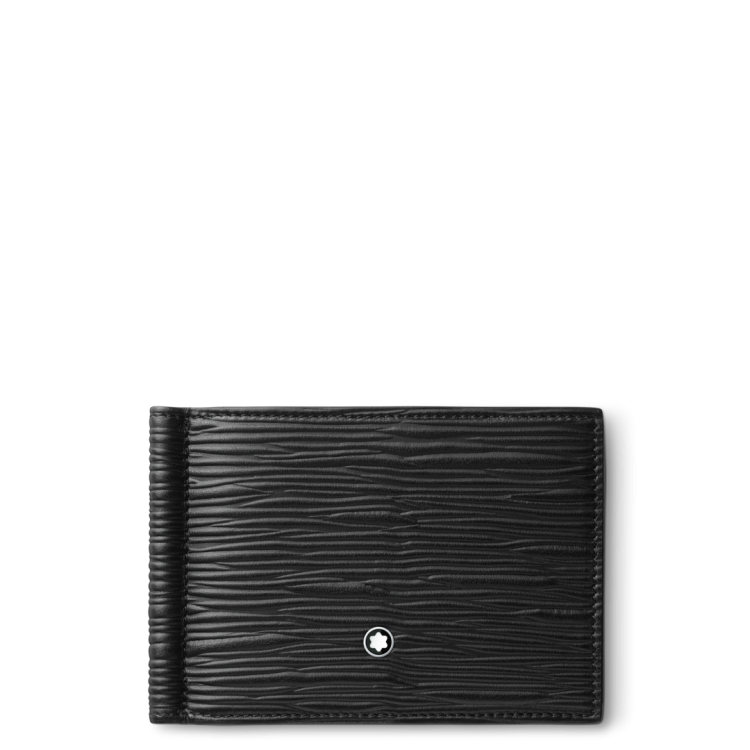 Montblanc Meisterstuck 4810 Wallet 6cc with Money Clip Black