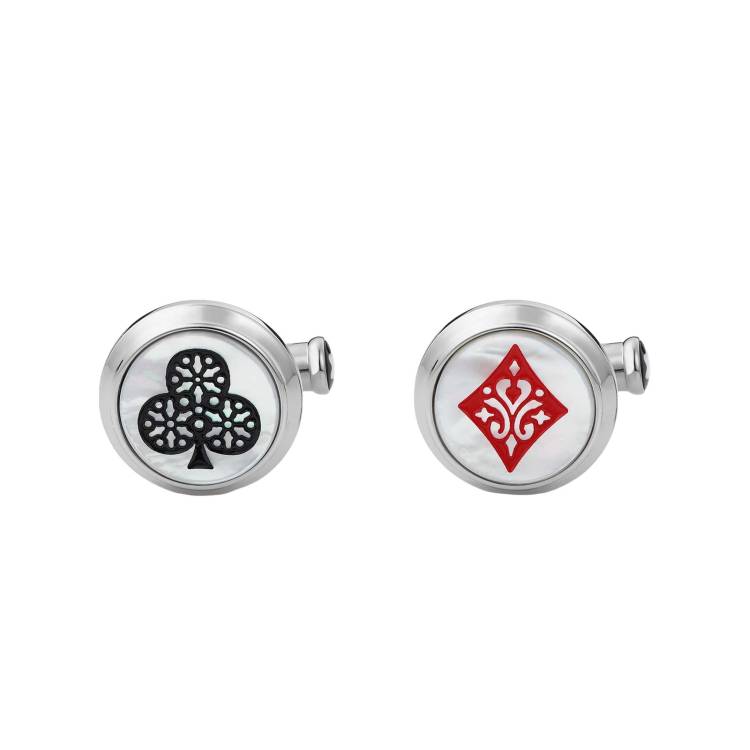 Montblanc Meisterstuck Around the World in 80 Days Ace of Diamond and Club Cufflinks