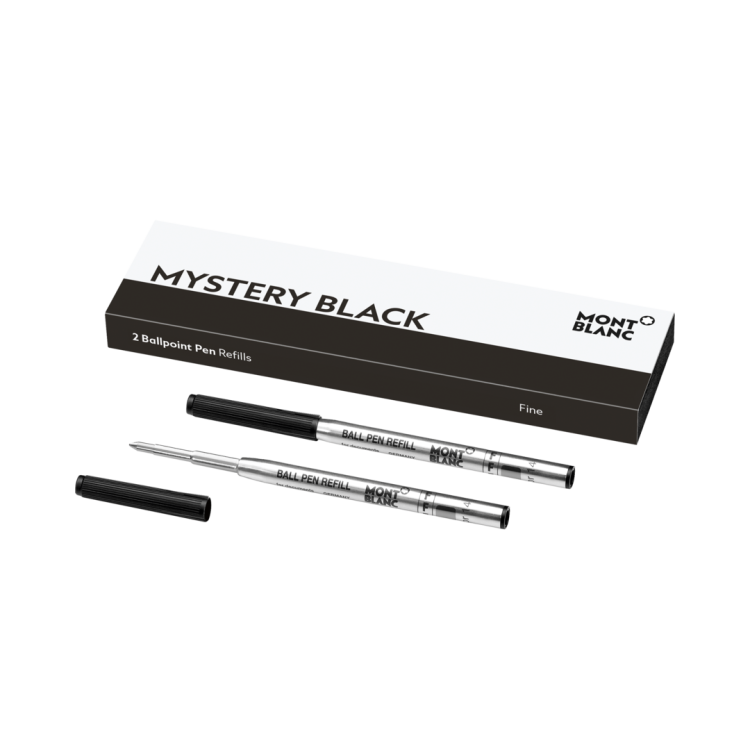 Montblanc Writing Accessories 2 Ballpoint Pen Refills Fine Mystery Black - Black