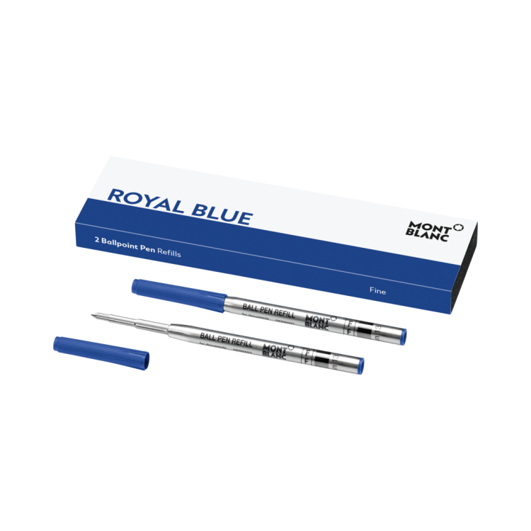 Montblanc Writing Accessories 2 Ballpoint Pen Refills Fine Royal Blue - Blue