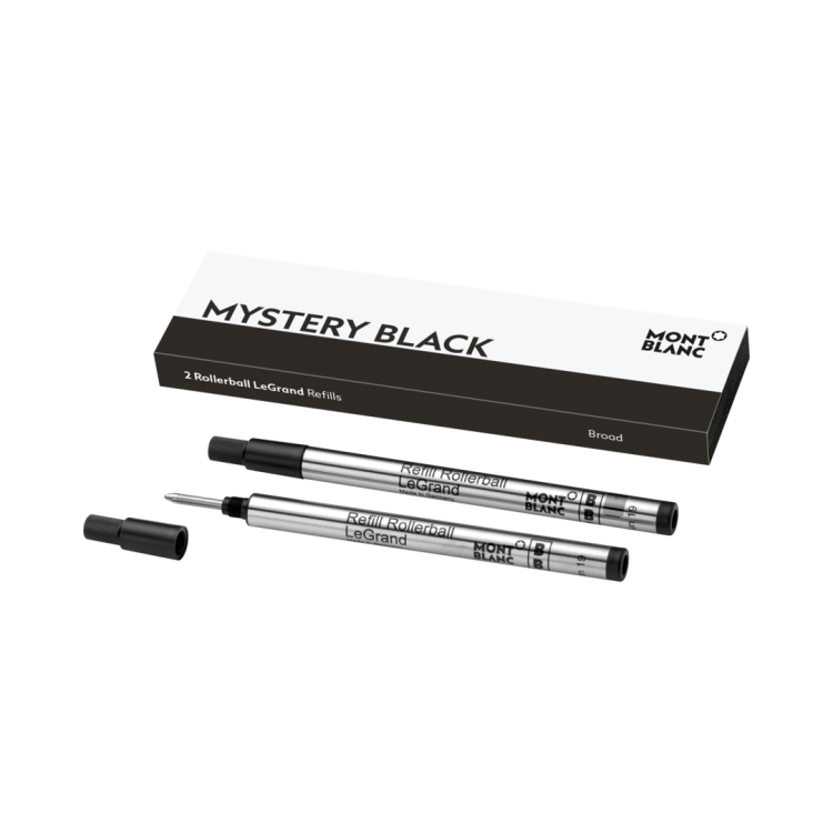 Montblanc Writing Accessories 2 Rollerball LeGrand Refills Broad Mystery Black - Black