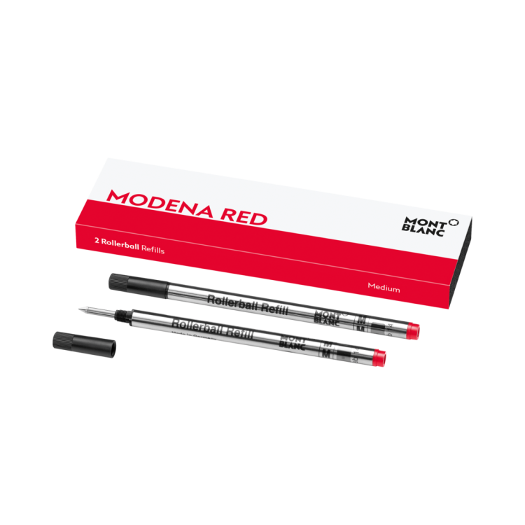 Montblanc Writing Accessories 2 Rollerball Pen Refills Medium Moderna Red - Red