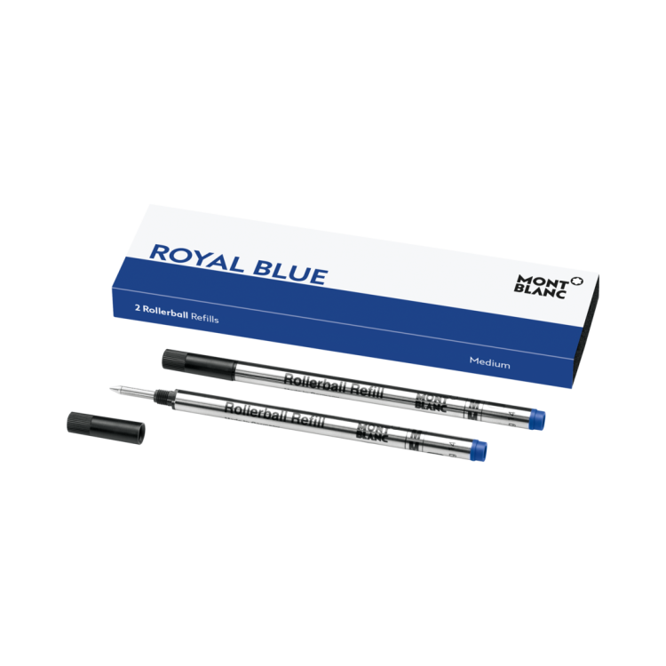 Montblanc Writing Accessories 2 Rollerball Pen Refills Medium Royal Blue - Blue