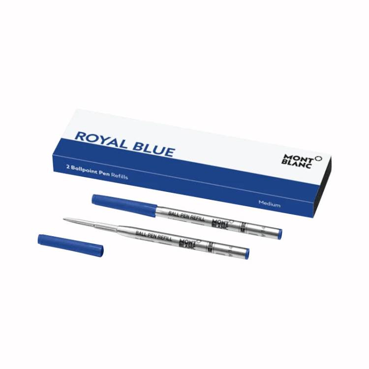 Montblanc Writing Accessories Refills 2 Ballpoint Refills Medium Royal Blue - Blue