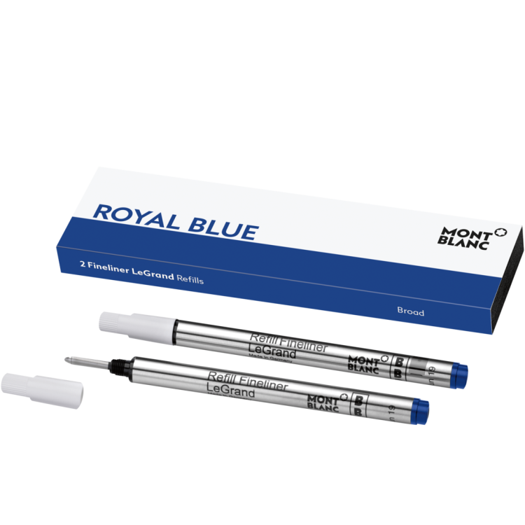 Montblanc Writing Accessories 2 Fineliner LeGrand Refills Broad Royal Blue - Blue