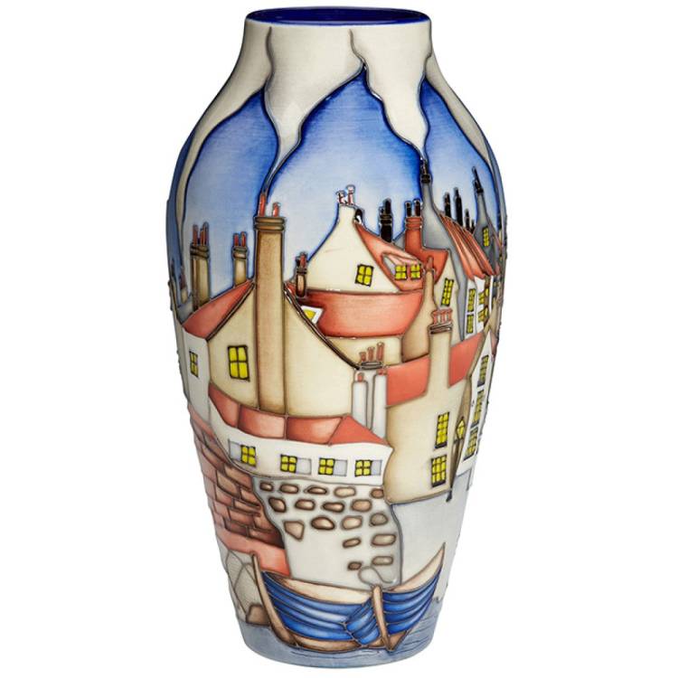 Moorcroft Limited Edition Robin Hoods Bay Vase