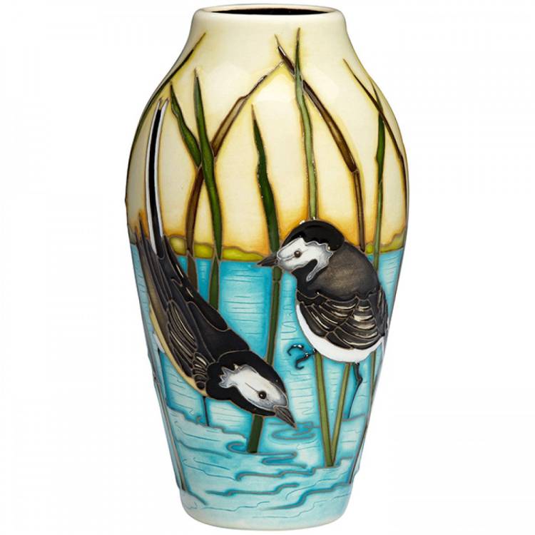 Moorcroft Number Edition Pied Wagtail Vase
