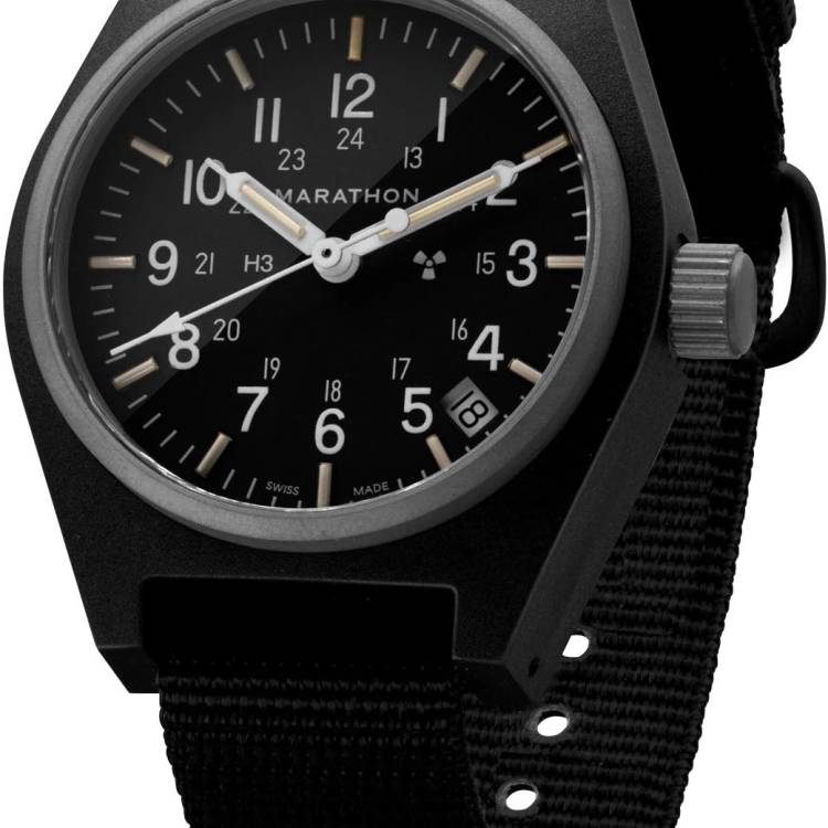 Marathon Watch General Purpose Black Quartz With Date GPQ - Black