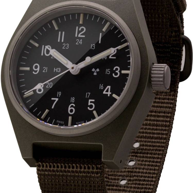 Marathon Watch General Purpose Sage Green Quartz GPQ - Black