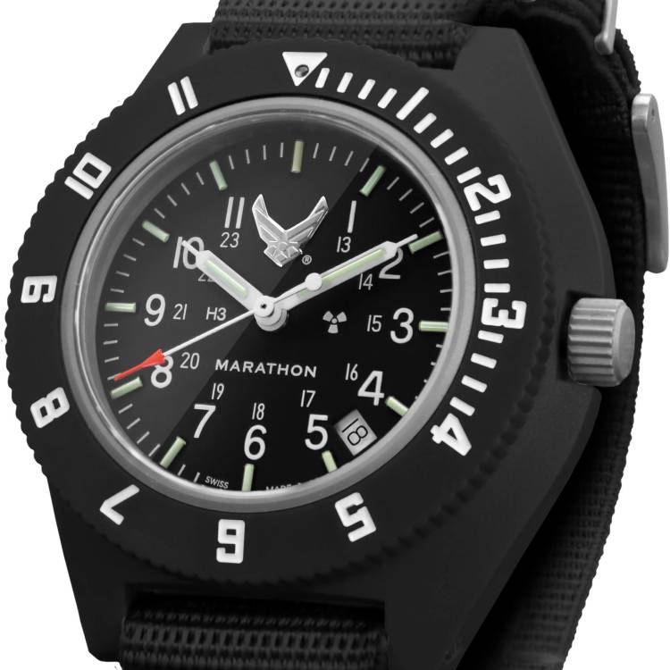 Marathon Watch USAF Collection Official USAF Pilots Navigator With Date - Black