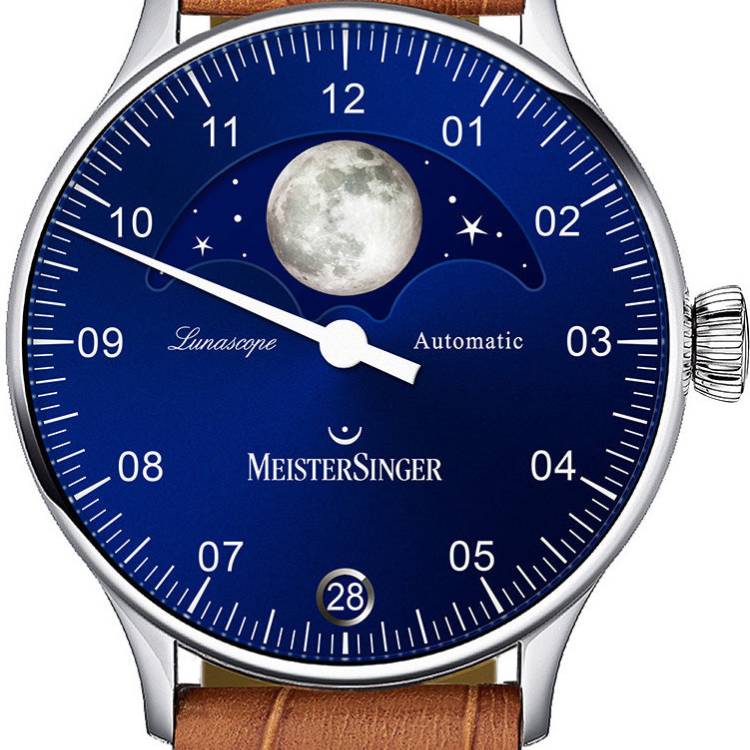 MeisterSinger Watch Lunascope - Blue