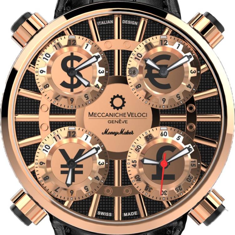 Meccaniche Veloci Watch Quattrovalvole MoneyMaker Gold Limited Edition - Black