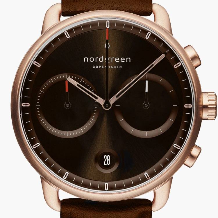 Nordgreen Watch Pioneer Sunray Brown Mens - Brown