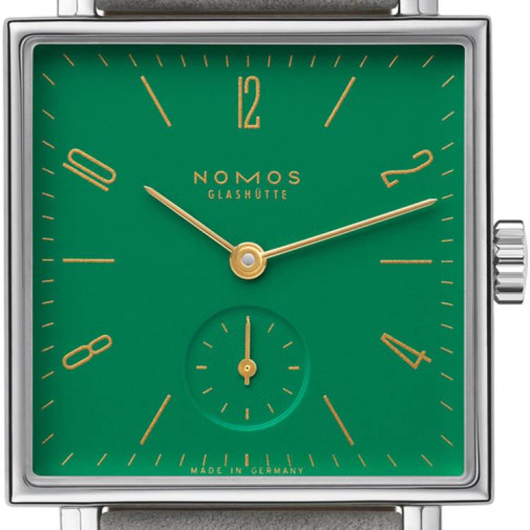 Nomos Glashutte Watch Tetra Clarchen Sapphire Crystal - Green