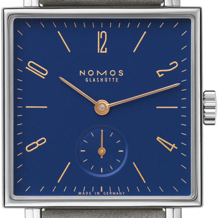 Nomos Glashutte Watch Tetra Nachtijall Sapphire Crystal - Blue