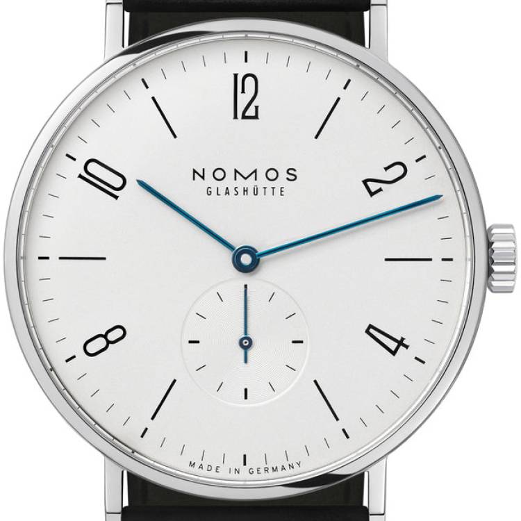 Nomos Glashutte Watch Tangente 38 Steel Back - White
