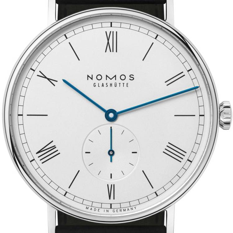 Nomos Glashutte Watch Ludwig 38 Steel Back - White