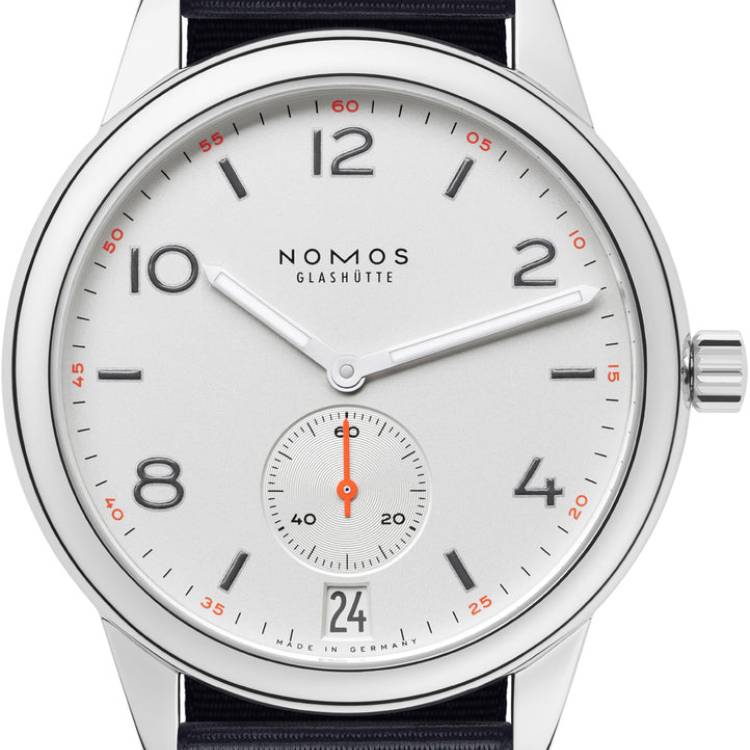 Nomos Glashutte Watch Club Automat Datum Sapphire Crystal - Silver