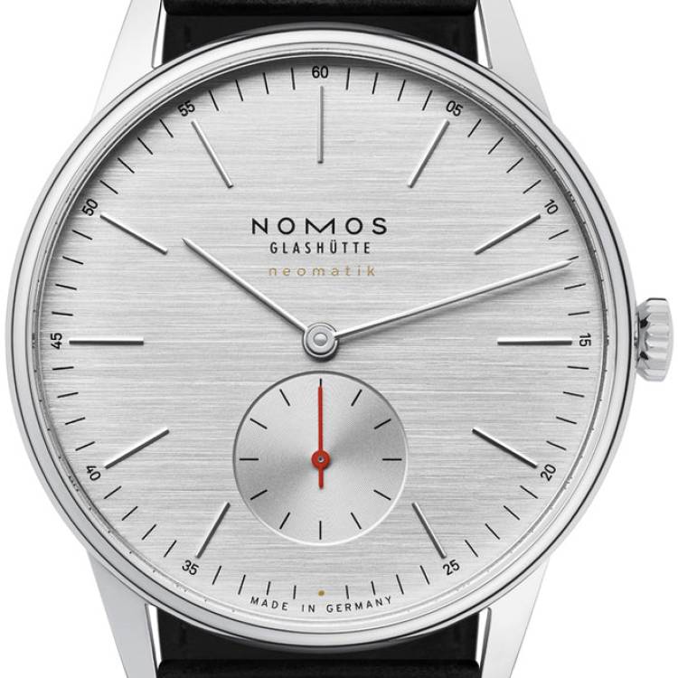 Nomos Glashutte Watch Orion Neomatik 39 Silvercut Sapphire Crystal - Silver