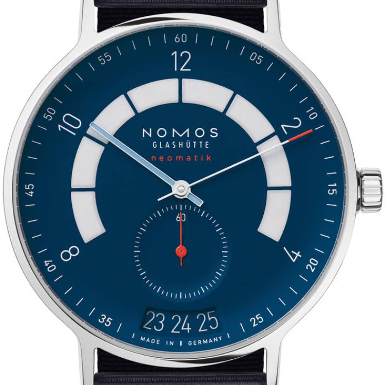 Nomos Glashutte Watch Autobahn Neomatik 41 Date Midnight Blue Sapphire Crystal - Blue