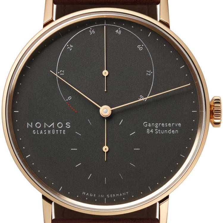 Nomos Glashutte Watch Lambda 39 Velvet Black Sapphire Crystal - Ruthenium Plated