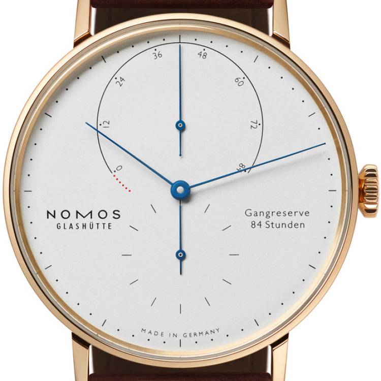 Nomos Glashutte Watch Lambda 39 Sapphire Crystal - Silver